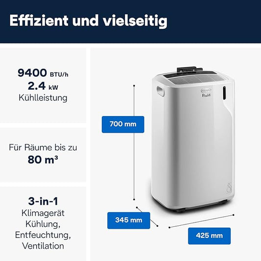 De’Longhi Pinguino PAC N82 ECO – Mobile Klimaanlage 2,4 kW – 9.400 BTU/h