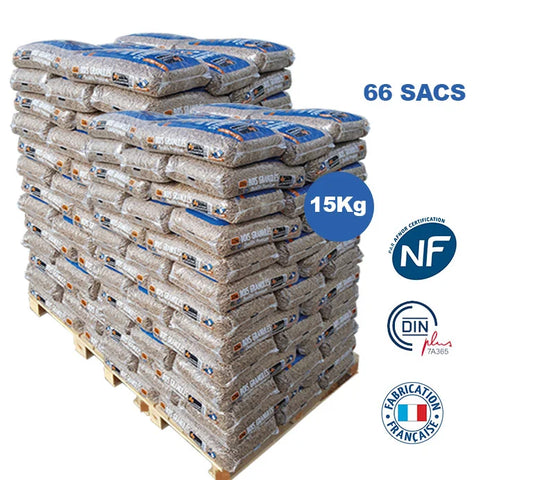 Woodstock Premium Granulés de Bois Palette 990kg 66 Sacs