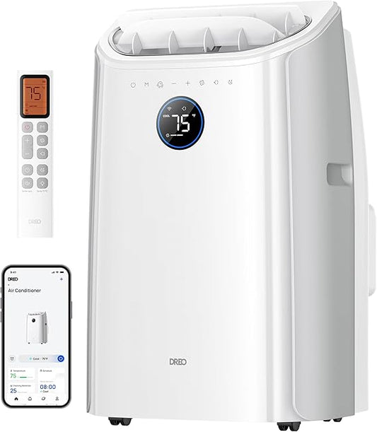 DREO Mobiles Klimagerät 12000 BTU – 3-in-1 Klimaanlage mit Kühl-, Ventilator- und Entfeuchtungsfunktion
