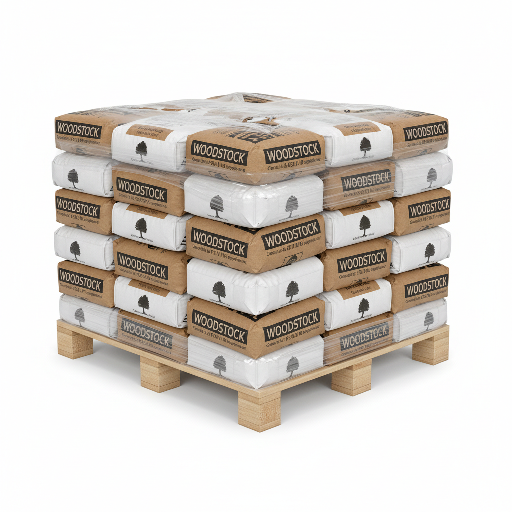 Woodstock Premium Granulés de Bois Palette 990kg 66 Sacs